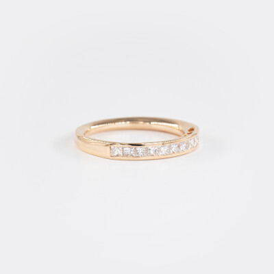 Alliance Raffinée or rose & diamants