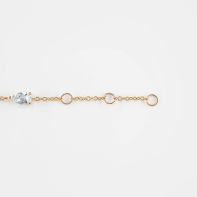 Bracelet India or rose & pierres fines