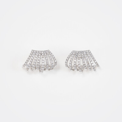 Puces Manhattan or blanc & diamants