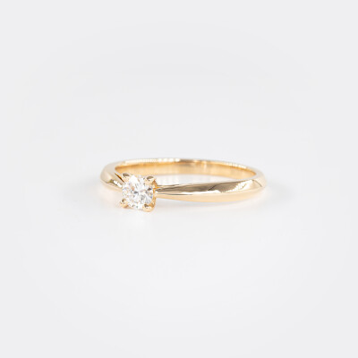 Solitaire Vénus or jaune & diamant