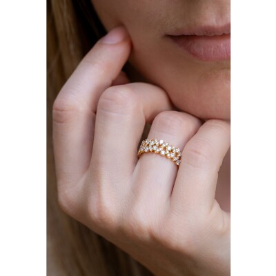 Bague Babylone or jaune & diamants