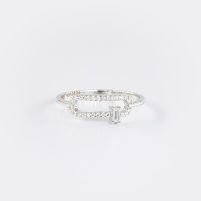Bague L'étincelle or blanc & diamants