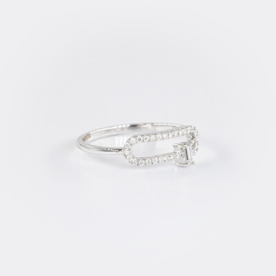 Bague L'étincelle or blanc & diamants