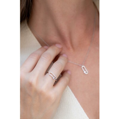 Bague L'étincelle or blanc & diamants