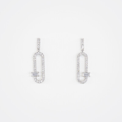 Boucles d'oreilles L'étincelle or blanc & diamants 