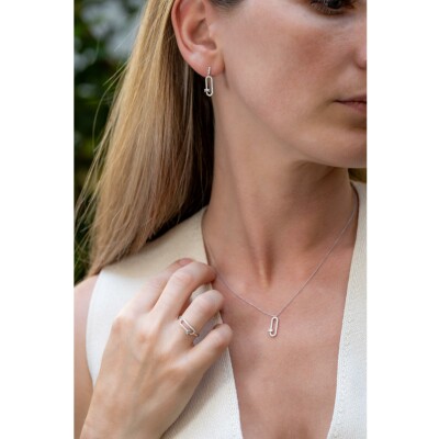 Boucles d'oreilles L'étincelle or blanc & diamants