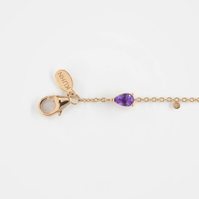 Bracelet India or rose & pierres fines