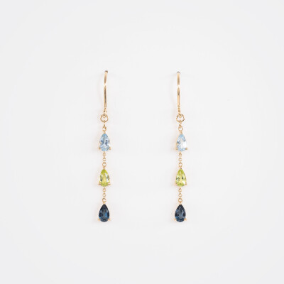 Collier India or jaune & pierres fines