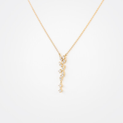 Collier Babylone or jaune & diamants