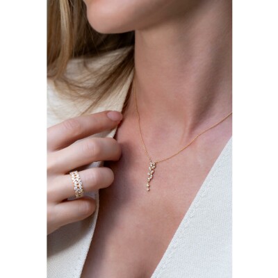Collier Babylone or jaune & diamants