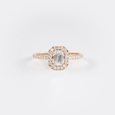Solitaire Evidence or rose & diamants