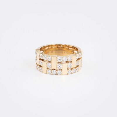 Bague Labyrinthe or jaune & diamants