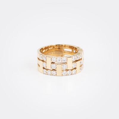 Bague Labyrinthe or jaune & diamants