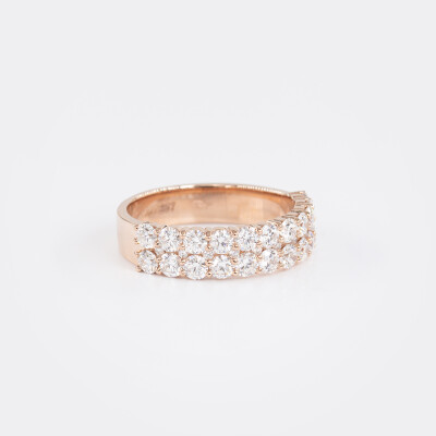 Bague Pétillante or rose & diamants