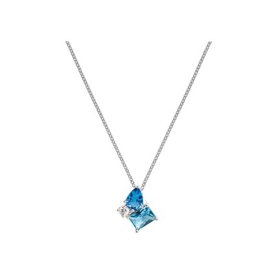 Collier GO Mademoiselle en argent rhodié et oxydes de zirconium