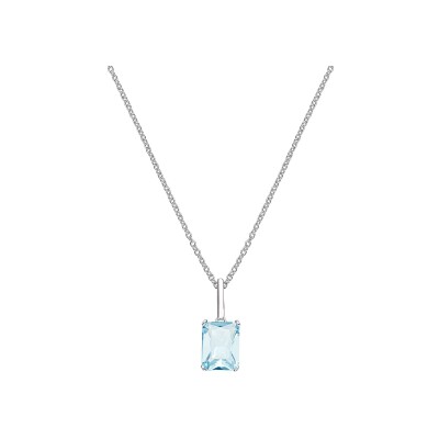 Collier Go Mademoiselle en argent rhodié et verre teinté