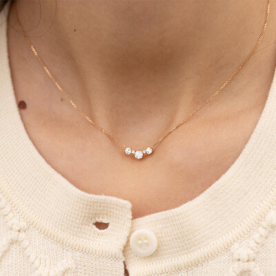 Pendentif Frojo en or rose et diamants