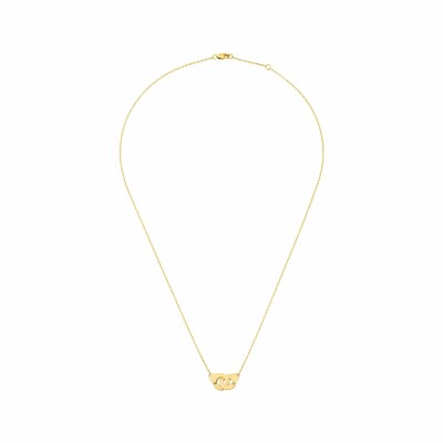 Collier Menottes dinh van chaîne forçat R8 en or jaune