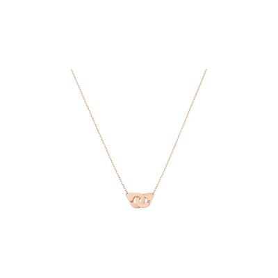 Collier Menottes dinh van chaîne forçat R8 en or rose