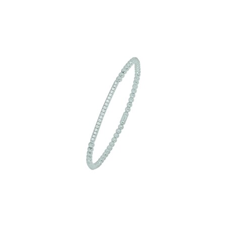 Bracelet Tisseront  en or blanc et diamants