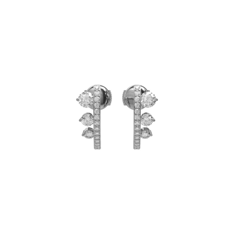 white gold and diamonds earrings