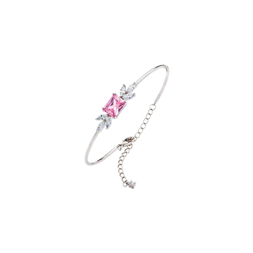 Bracelet GO Mademoiselle en argent rhodié et oxydes de zirconium