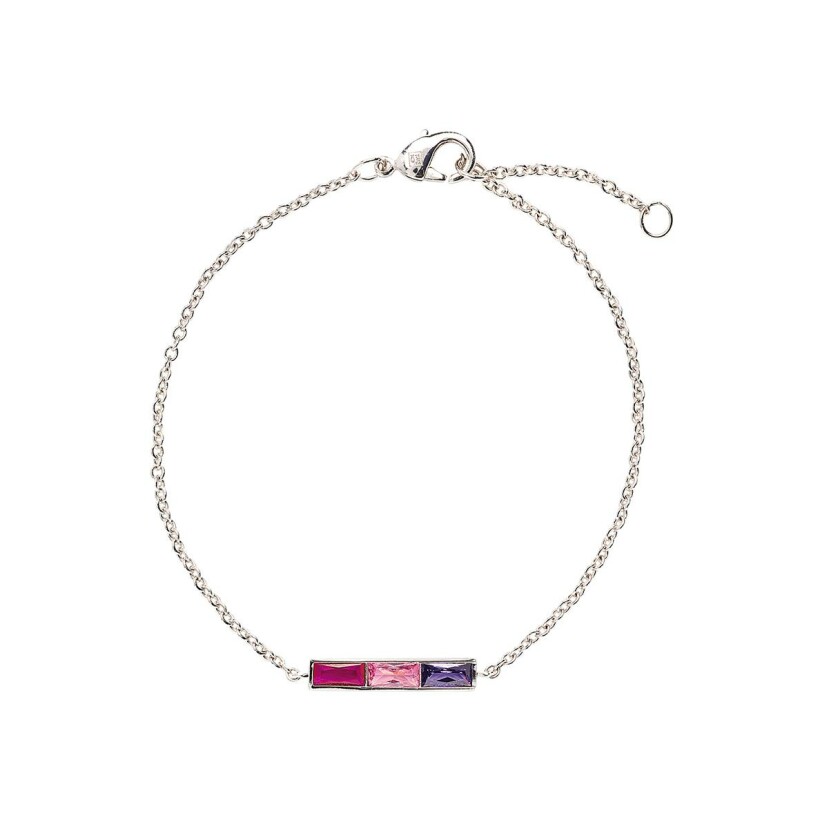 Bracelet GO Mademoiselle en argent rhodié et oxydes de zirconium