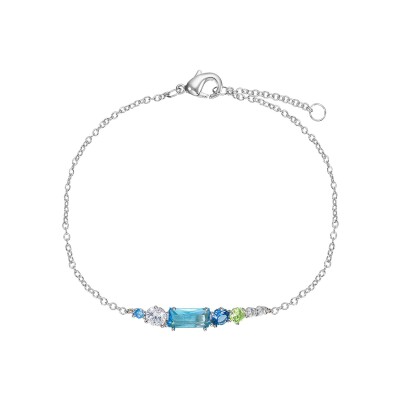 Bracelet Go Mademoiselle en argent rhodié et oxyde de zirconium