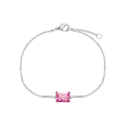 Bracelet Go Mademoiselle en argent rhodié et oxyde de zirconium