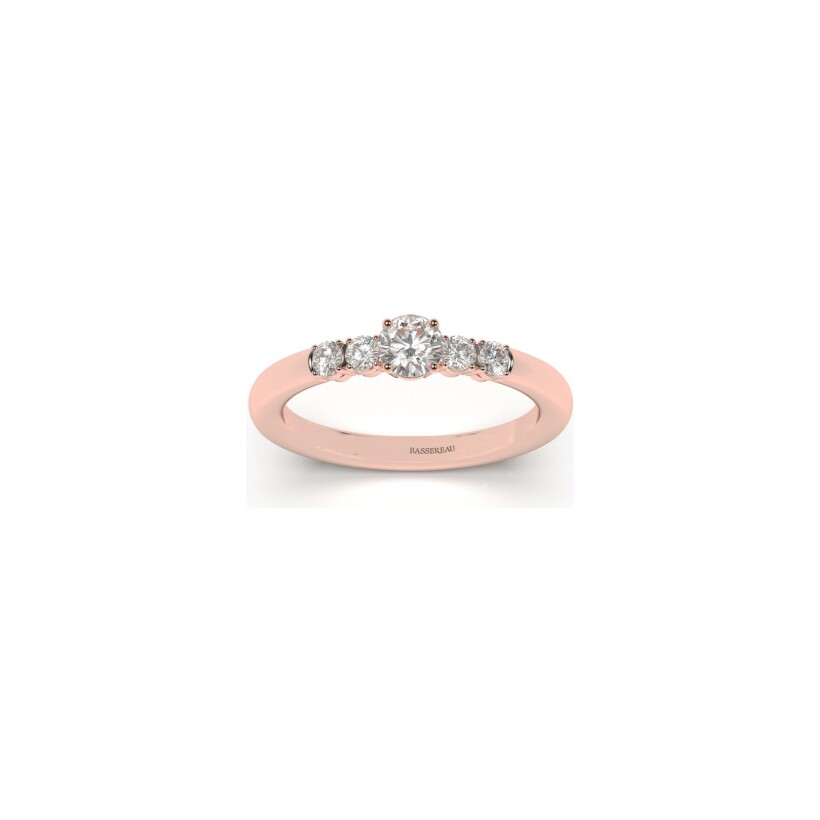 Solitaire Infini en or rose et diamants