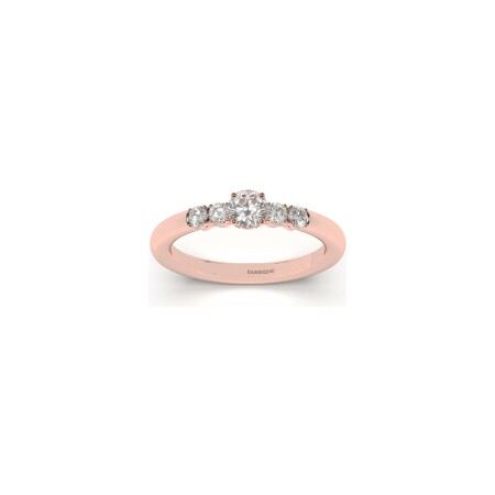 Solitaire Infini en or rose et diamants