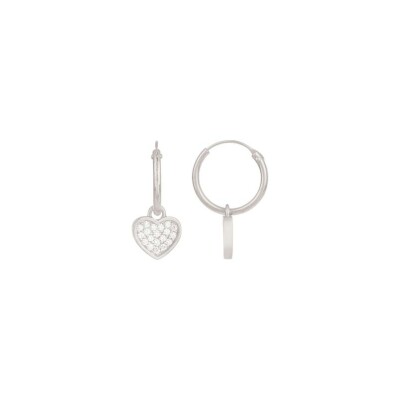 Boucles d'oreilles en argent et oxyde de zirconium