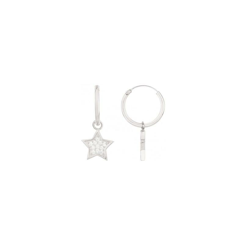 Boucles d'oreilles en argent et oxyde de zirconium