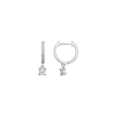 Boucles d'oreilles en argent et oxyde de zirconium