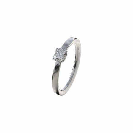 Solitaire Moderne en or blanc et diamant de 0.35ct