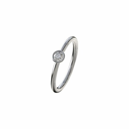 Solitaire Glamour en or blanc et diamant de 0.4ct