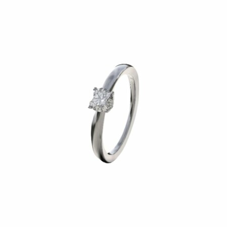 Solitaire Vintage en or blanc et diamant de 0.25ct