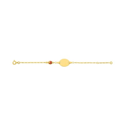 Gourmette Bébé en or jaune, taille 14cm