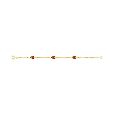 Bracelet bébé coccinelle en or jaune