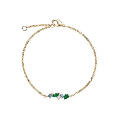 Bracelet GO Mademoiselle en plaqué or et oxydes de zirconium