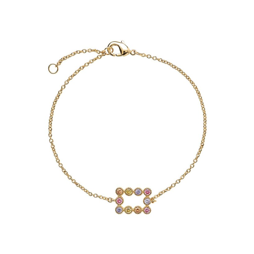 Bracelet GO Mademoiselle en plaqué or et oxydes de zirconium