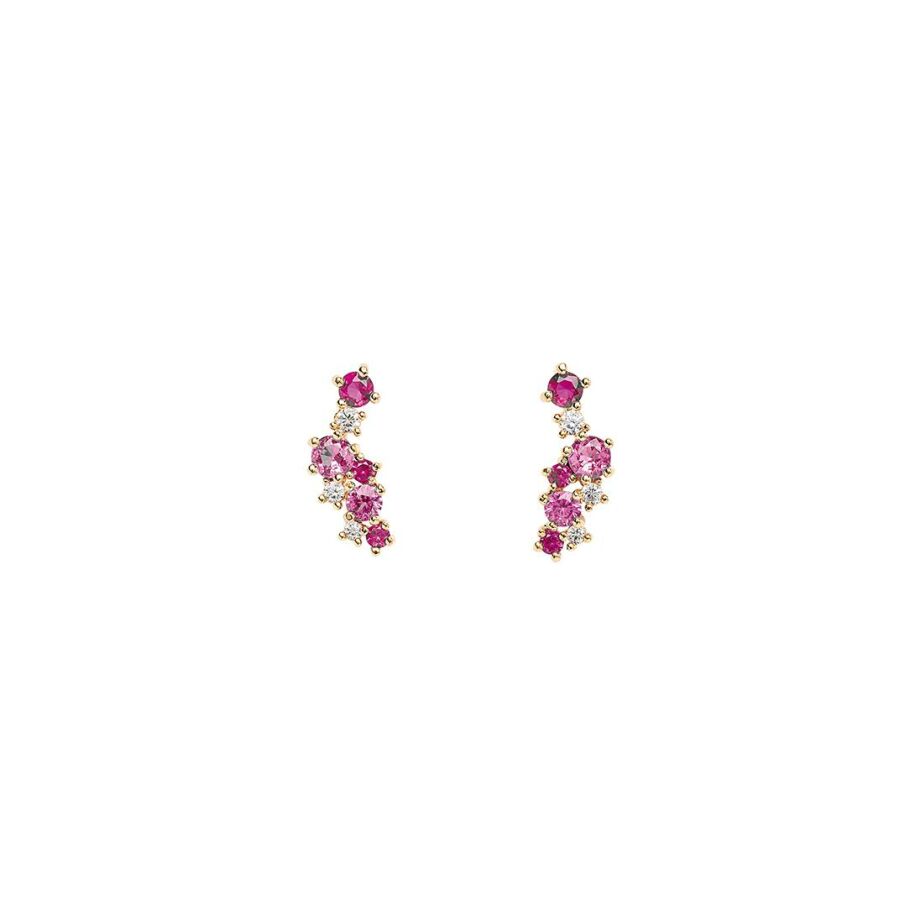 Boucles d'oreilles GO Mademoiselle en plaqué or et oxydes de zirconium