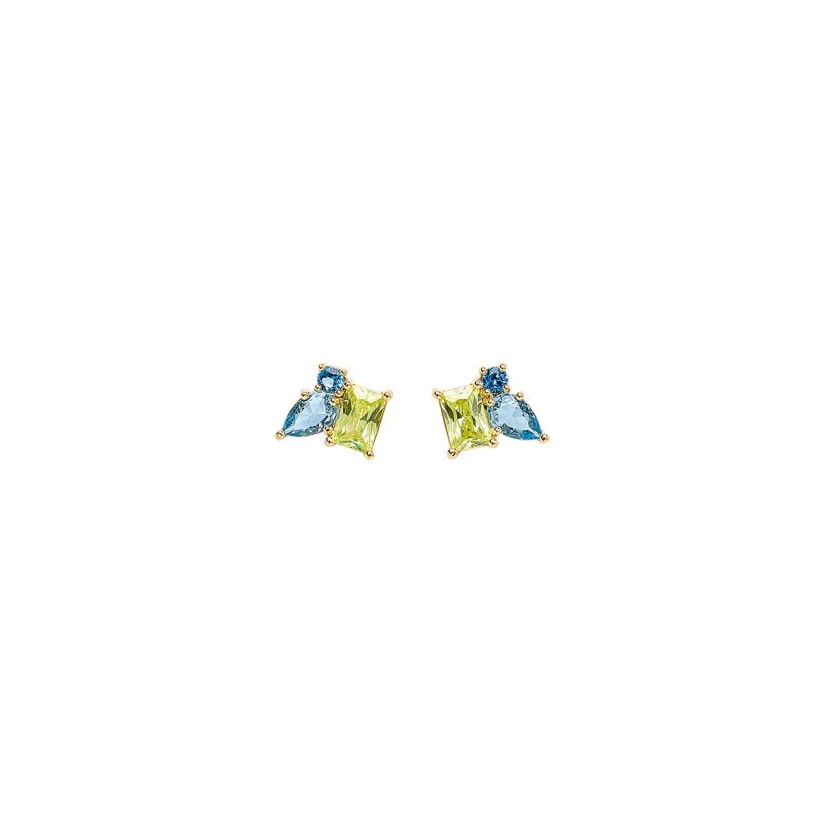 Boucles d'oreilles GO Mademoiselle en plaqué or et oxydes de zirconium