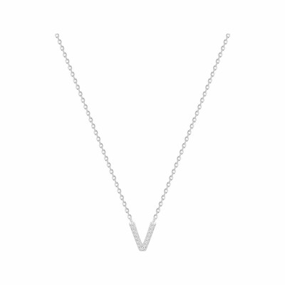 Collier en argent et oxyde de zirconium