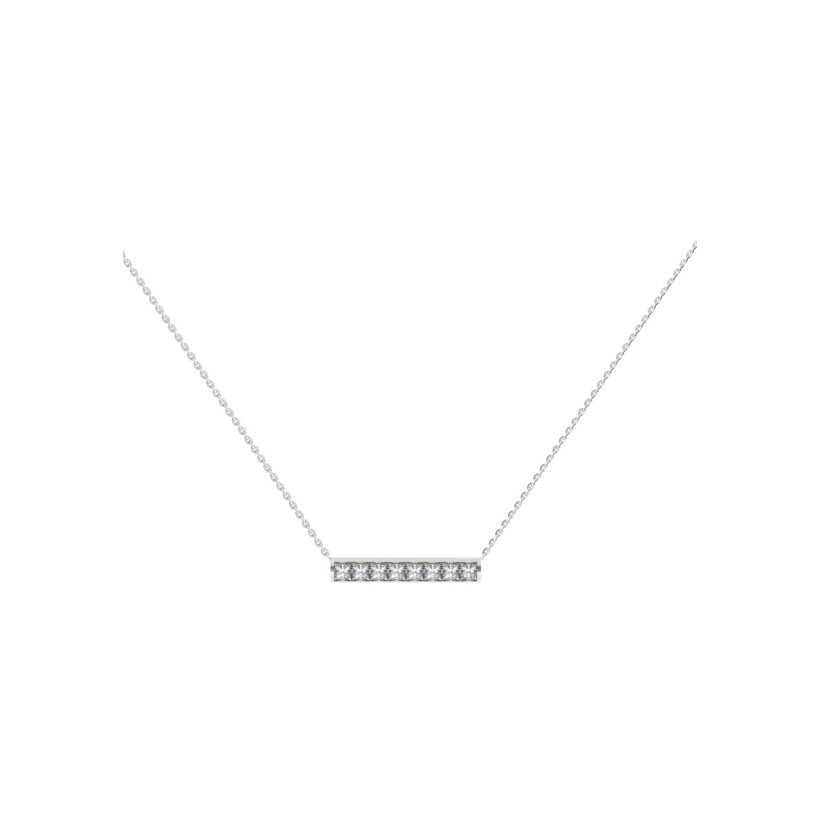 Collier barette Frojo en or blanc et diamants