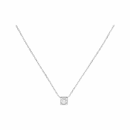 Collier dinh van Le Cube Diamant moyen modèle en or blanc et diamant