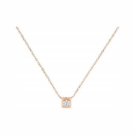 dinh van Le Cube Diamant necklace, medium size, rose gold, diamond