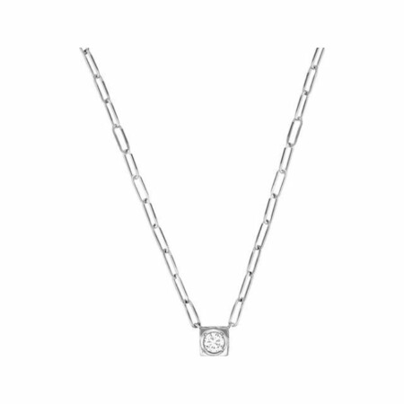 Collier dinh van Le Cube Diamant en or blanc et diamant