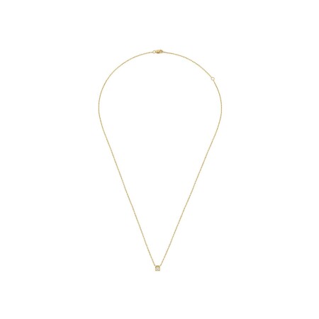 Le Cube Diamant Small model necklace, yellow gold, diamond