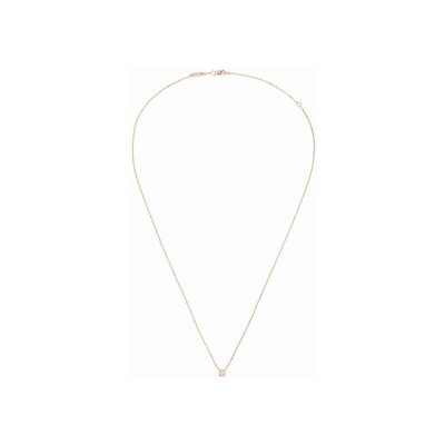 Collier dinh van Le Cube Diamant en or rose et diamant, petit modèle